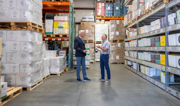 Essex Bank officer with Angelini Wine