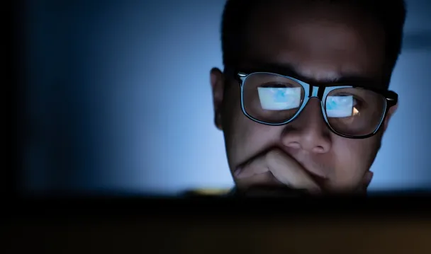 Man seeking customer support