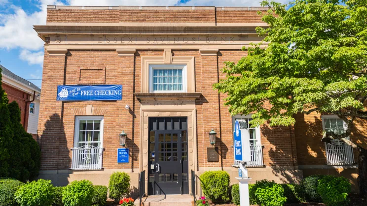 Essex Bank sign at Essex Village branch location