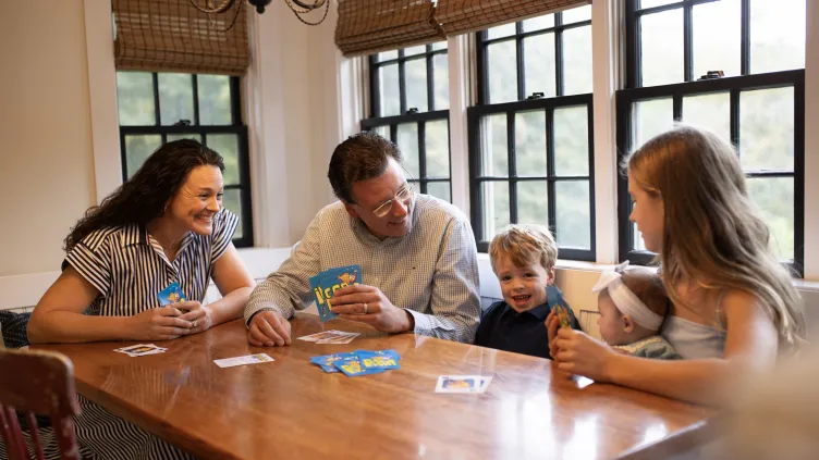 Jonathan Tobin with his wife and children